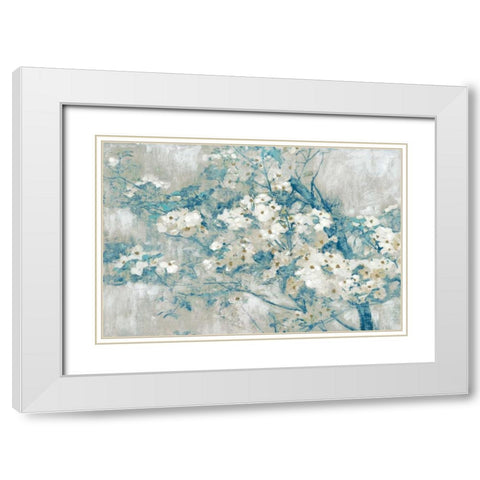 Dogwood Bloom White Modern Wood Framed Art Print with Double Matting by Selkirk, Edward