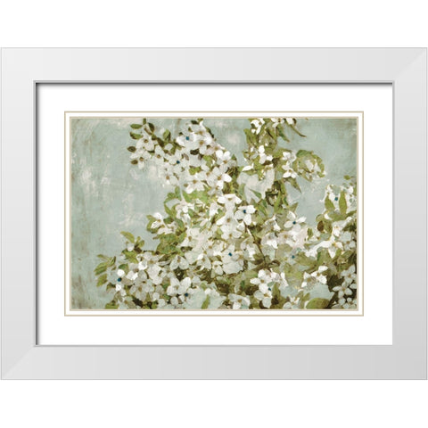 Mint Blossom White Modern Wood Framed Art Print with Double Matting by Selkirk, Edward