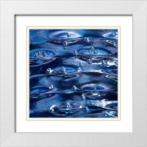 Ripple White Modern Wood Framed Art Print with Double Matting by Schwartz, Sherstin