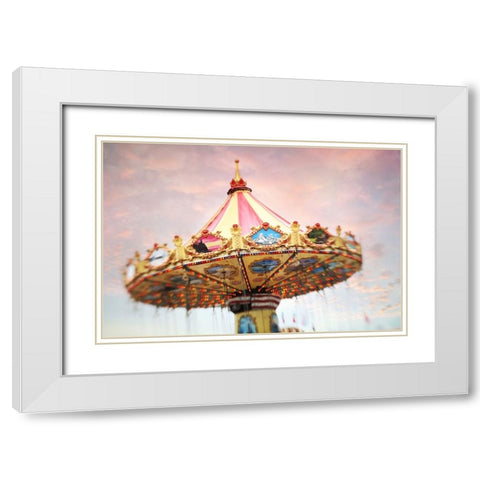 Dusk at the Fair White Modern Wood Framed Art Print with Double Matting by Cook, Sylvia