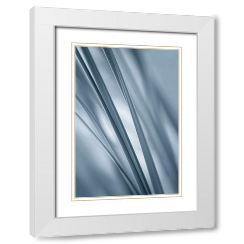 Slanting  White Modern Wood Framed Art Print with Double Matting by Schwartz, Don