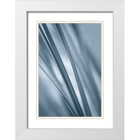 Slanting  White Modern Wood Framed Art Print with Double Matting by Schwartz, Don