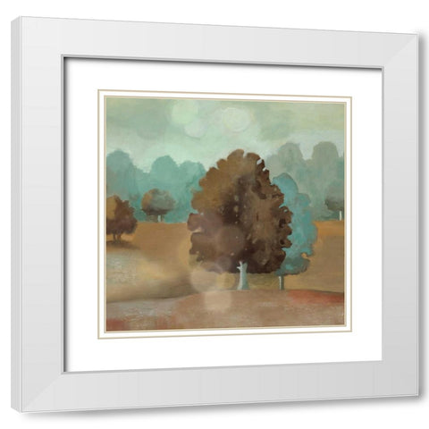 Perry Hill II White Modern Wood Framed Art Print with Double Matting by Litvak, Steve