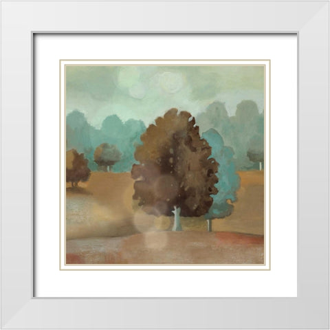 Perry Hill II White Modern Wood Framed Art Print with Double Matting by Litvak, Steve