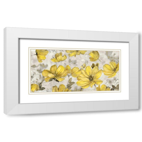 Royal Yellow White Modern Wood Framed Art Print with Double Matting by Theodosiu, Matina