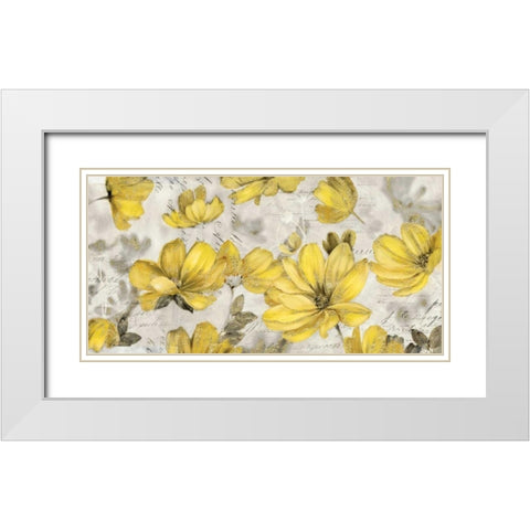 Royal Yellow White Modern Wood Framed Art Print with Double Matting by Theodosiu, Matina