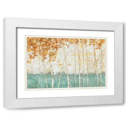 Autumn Threshold White Modern Wood Framed Art Print with Double Matting by Theodosiu, Matina
