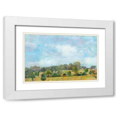 Spring Vista  White Modern Wood Framed Art Print with Double Matting by Theodosiou, Matina