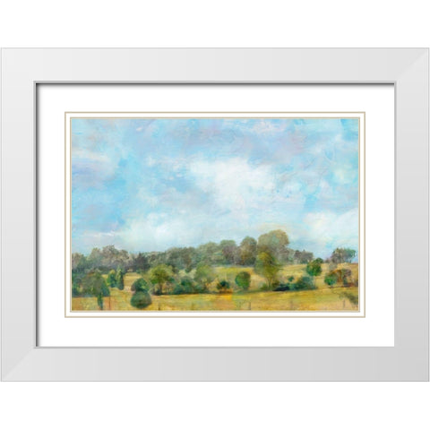 Spring Vista  White Modern Wood Framed Art Print with Double Matting by Theodosiou, Matina