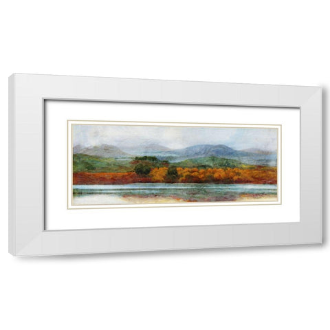 Autumn Afternoon  White Modern Wood Framed Art Print with Double Matting by Theodosiou, Matina