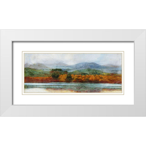 Autumn Afternoon  White Modern Wood Framed Art Print with Double Matting by Theodosiou, Matina
