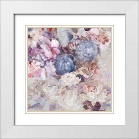 Silver Starlets I White Modern Wood Framed Art Print with Double Matting by Theodosiu, Matina