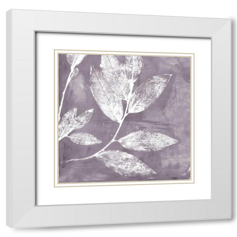 Petal Imprint I White Modern Wood Framed Art Print with Double Matting by Theodosiu, Matina