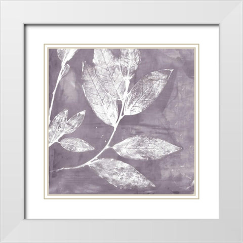 Petal Imprint I White Modern Wood Framed Art Print with Double Matting by Theodosiu, Matina