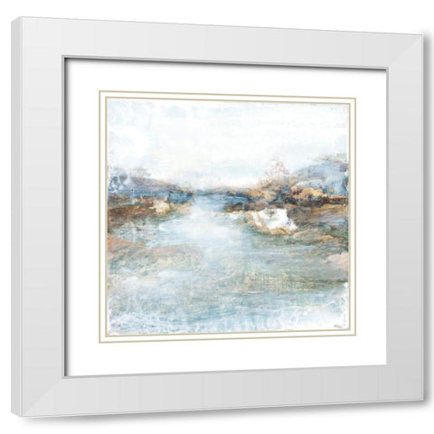 Morning Song II White Modern Wood Framed Art Print with Double Matting by Theodosiou, Matina