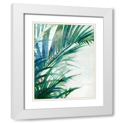 Lush Tropical  White Modern Wood Framed Art Print with Double Matting by Theodosiou, Matina