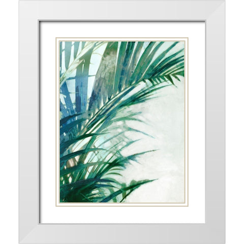 Lush Tropical  White Modern Wood Framed Art Print with Double Matting by Theodosiou, Matina