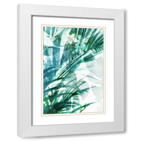 Through the Tropic White Modern Wood Framed Art Print with Double Matting by Theodosiou, Matina