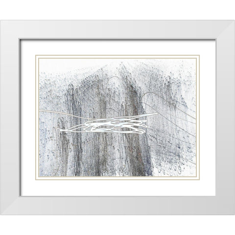 String Play  White Modern Wood Framed Art Print with Double Matting by Trimmel, Petra