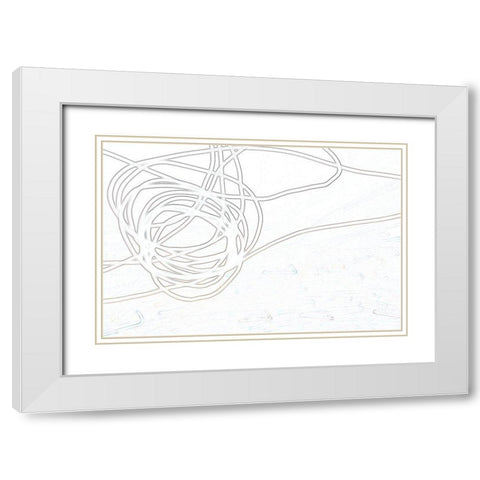 Free Flight II White Modern Wood Framed Art Print with Double Matting by Trimmel, Petra