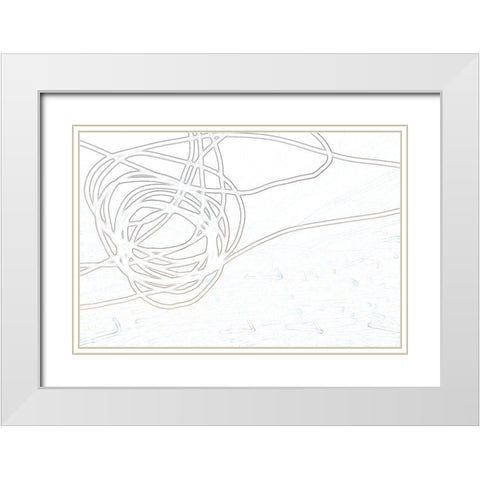 Free Flight II White Modern Wood Framed Art Print with Double Matting by Trimmel, Petra