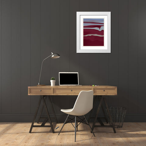 Sandstorm White Modern Wood Framed Art Print with Double Matting by Petra Trimmel