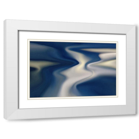 Winter River  White Modern Wood Framed Art Print with Double Matting by Trimmel, Petra