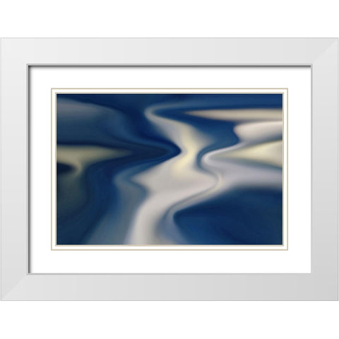 Winter River  White Modern Wood Framed Art Print with Double Matting by Trimmel, Petra