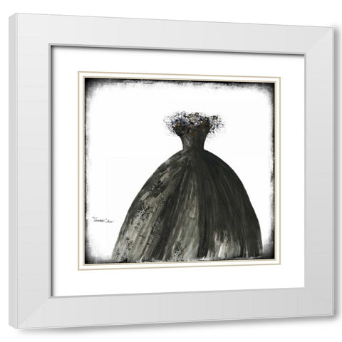Black Dress I White Modern Wood Framed Art Print with Double Matting by Cohen, Tamara