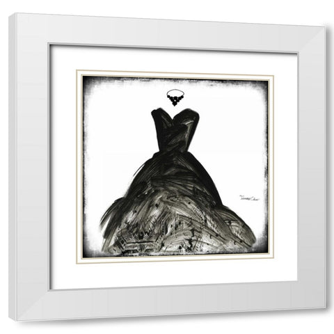 Black Dress II White Modern Wood Framed Art Print with Double Matting by Cohen, Tamara