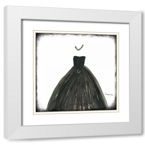 Black Dress III White Modern Wood Framed Art Print with Double Matting by Cohen, Tamara