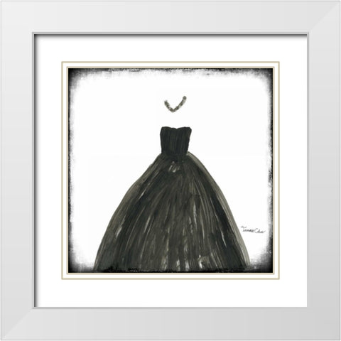 Black Dress III White Modern Wood Framed Art Print with Double Matting by Cohen, Tamara