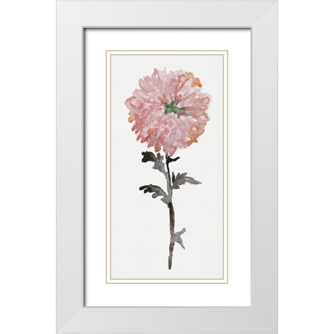 Flourishing Floral II  White Modern Wood Framed Art Print with Double Matting by Stellar Design Studio