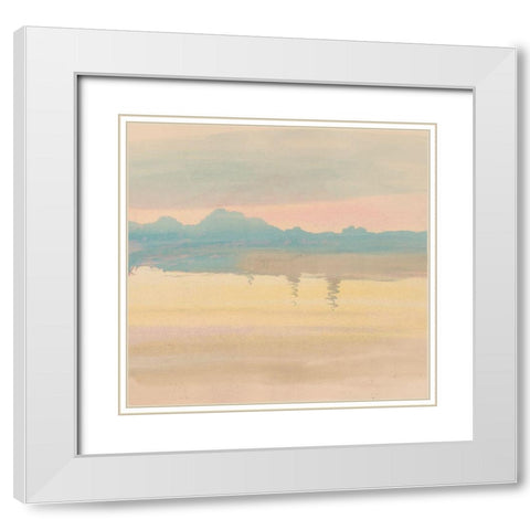 Pastel Countryide II   White Modern Wood Framed Art Print with Double Matting by Stellar  Design Studio