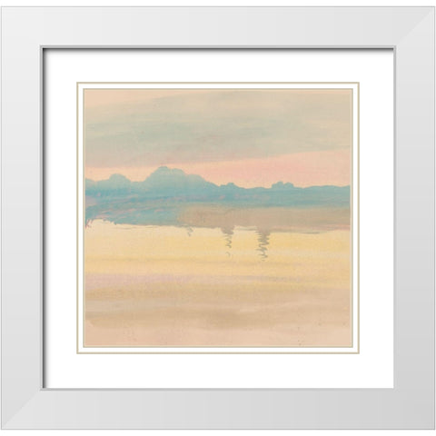 Pastel Countryide II   White Modern Wood Framed Art Print with Double Matting by Stellar  Design Studio