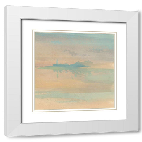 Pastel Countryide III White Modern Wood Framed Art Print with Double Matting by Stellar  Design Studio