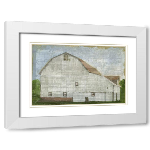 Country Barn I  White Modern Wood Framed Art Print with Double Matting by Stellar Design Studio