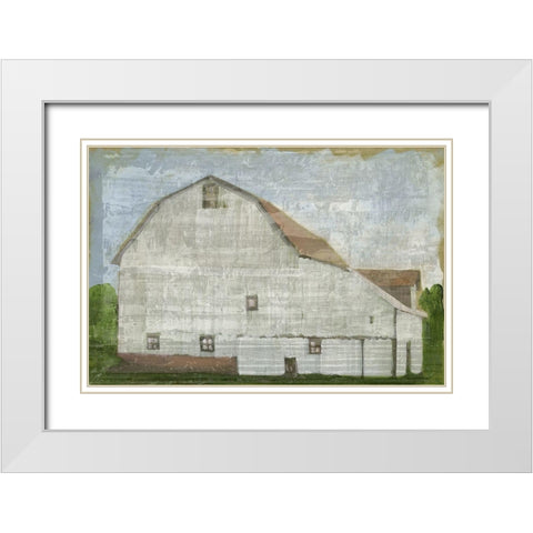 Country Barn I  White Modern Wood Framed Art Print with Double Matting by Stellar Design Studio