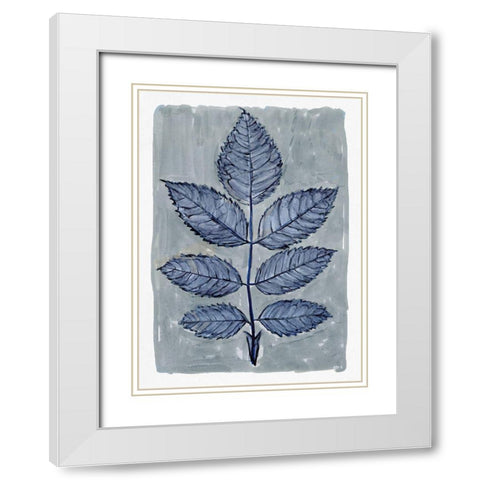 Modern Botanical Study II White Modern Wood Framed Art Print with Double Matting by Stellar Design Studio