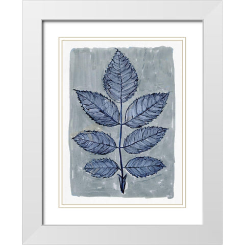 Modern Botanical Study II White Modern Wood Framed Art Print with Double Matting by Stellar Design Studio