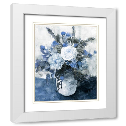 Garden Vase II White Modern Wood Framed Art Print with Double Matting by Stellar Design Studio
