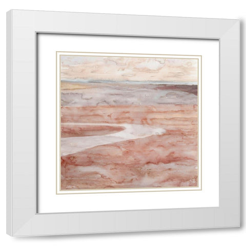 In the Valley I White Modern Wood Framed Art Print with Double Matting by Stellar Design Studio