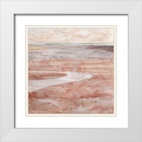 In the Valley I White Modern Wood Framed Art Print with Double Matting by Stellar Design Studio