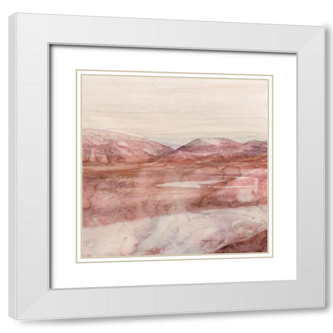 In the Valley II White Modern Wood Framed Art Print with Double Matting by Stellar Design Studio