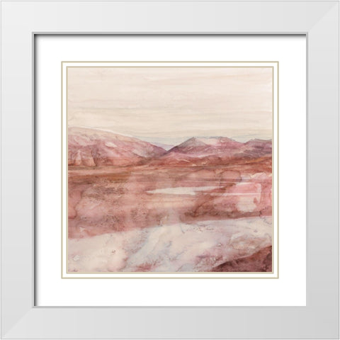 In the Valley II White Modern Wood Framed Art Print with Double Matting by Stellar Design Studio