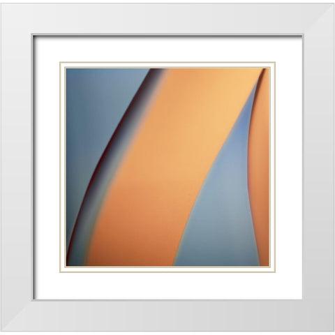 Orange Highway II White Modern Wood Framed Art Print with Double Matting by Surma and Guillen