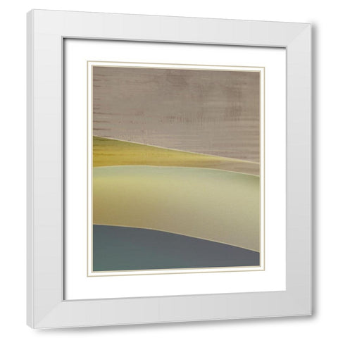Yellow Flow I  White Modern Wood Framed Art Print with Double Matting by Suma And Guillen