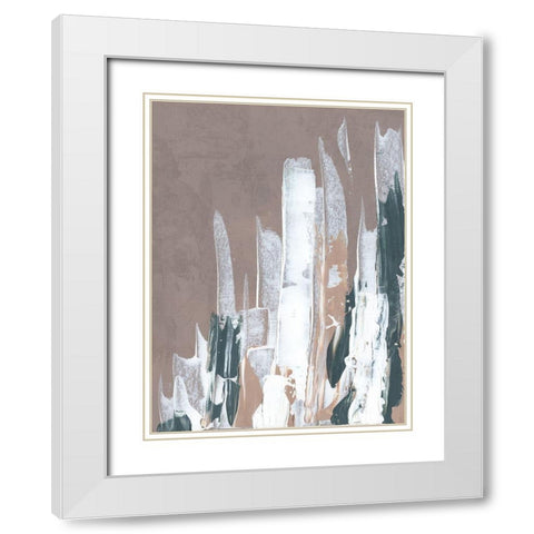 Shape of Form I  White Modern Wood Framed Art Print with Double Matting by J:L Design