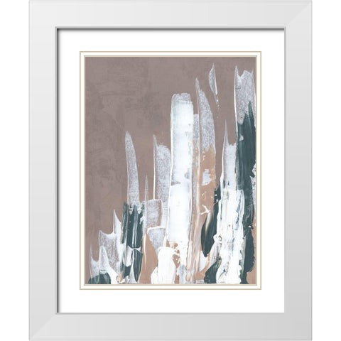 Shape of Form I  White Modern Wood Framed Art Print with Double Matting by J:L Design