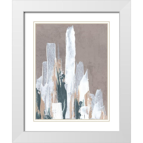 Shape of Form II White Modern Wood Framed Art Print with Double Matting by J:L Design
